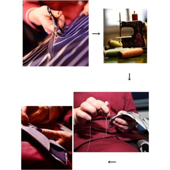 ⚡Men Burgundy Imported Silk Blend Solid Color Formal Stylish Affordable Neck Tie - Picture 5 of 6